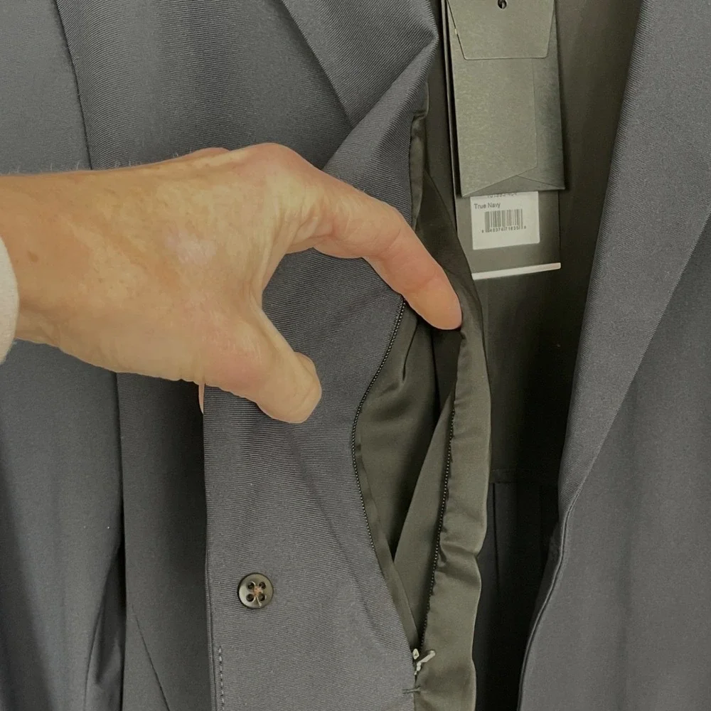 Rhône Navy Blue Commuter Blazer Slim Fit Mens L Stretch Minimalist Performance - Picture 4 of 14